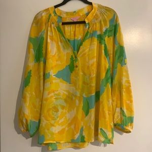 Lilly Pulitzer First Impressions Yellow Elsa Top